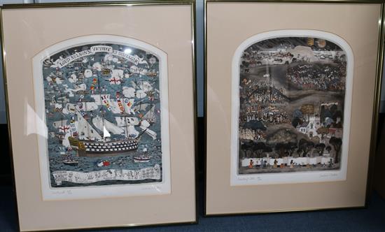 Graham Clarke (1941-) History of England Series 19 x 15in.
